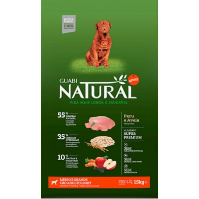 Корм облегченный для средних и крупных пород Guabi Natural Light Dog Food for Medium&Large Breeds 15 кг