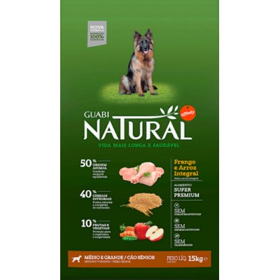 Корм для пожилых собак средних и крупных пород Guabi Natural Senior for Medium&Large Breeds 15 кг