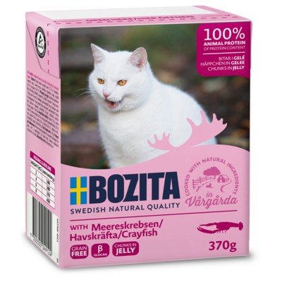 Консервы для кошек кусочки в желе с лангустом Bozita Cat Crayfish 370 г