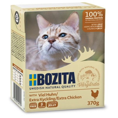 Консервы для кошек кусочки в желе с рубленой курицей Bozita Cat Extra Chicken 370 г