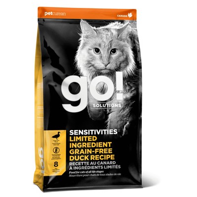 Корм для котят и кошек с чувствительным пищеварением на утке Go Natural Sensitivity Shine Duck Cat 7,26 кг