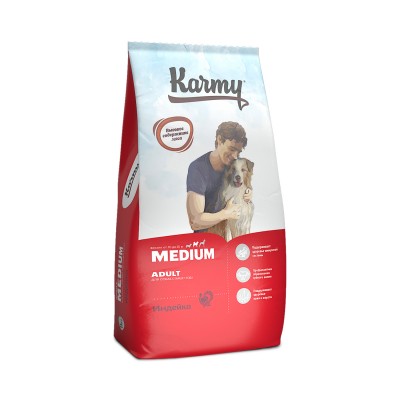 Сухой корм для собак средних пород с индейкой Karmy Medium Adult 14 кг