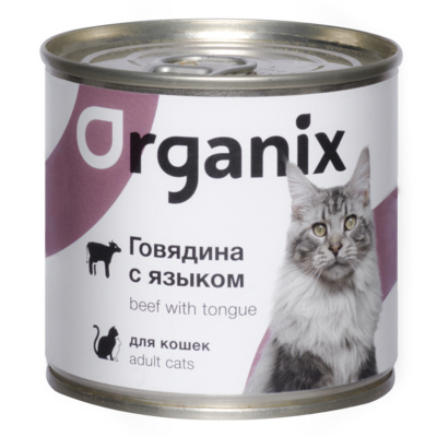 Консервы для кошек Organix Язык и говядина 410 г