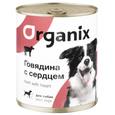 Консервы для собак Organix Говядина и сердце 850 г