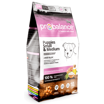 Корм сухой для щенков малых и средних пород ProBalance Immuno Puppies Small & Medium 3 кг