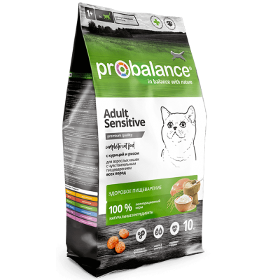 Корм сухой для кошек с чувствительным пищеварением ProBalance Sensitive 10 кг