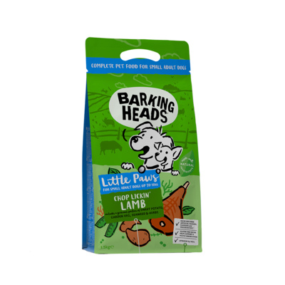 Корм для собак мелких пород с ягненком и рисом «Роскошная шевелюра для мелколапого» Barking Heads CHOP LICKIN' LAMB 1,5 кг