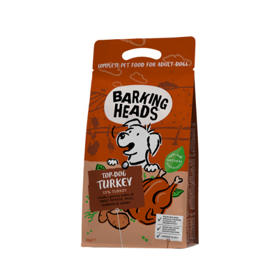 Беззерновой корм для собак с индейкой и бататом «Бесподобная индейка» Barking Heads Turkey Delight Grain Free 12 кг