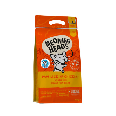 Meowing Heads Корм для взрослых кошек с курицей и рисом «Эй, красавчик» Barking Heads Paw Lickin’ Chicken 4 кг