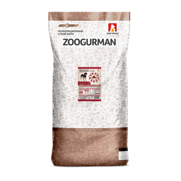 Зоогурман Active Life сухой корм для взрослых собак с индейкой - 20 кг