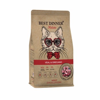 Best Dinner Holistic Hypoallergenic Adult Cat Veal & Oregano сухой гипоаллергенный корм для взрослых...