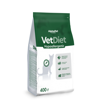AlphaPet Vet Diet Hypoallergenic сухой диетический корм для взрослых кошек при пищевой аллергии и...