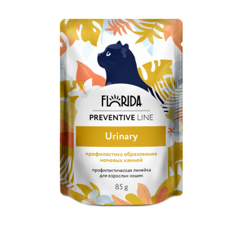 Florida Preventive Line Urinary влажный диетический корм для взрослых кошек, профилактика мочекаменной болезни, в...