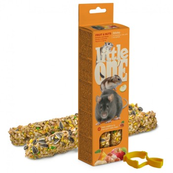 Little One палочки для хомяков, крыс, мышей и песчанок с фруктами и орехами 2...