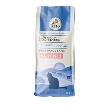 Kito Sterilised Cat Food Grass-Fed Lamb сухой корм для взрослых стерилизованных кошек и кастрированных...