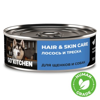 Go' Kitchen влажный корм для щенков и взрослых собак, с лососем и треской -...