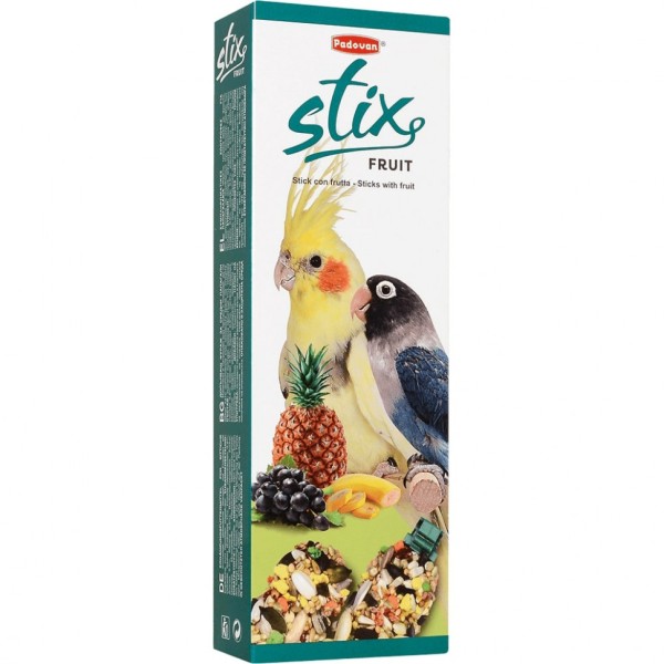 Padovan Stix Fruit лакомство для средних попугаев фруктовое - 100 г