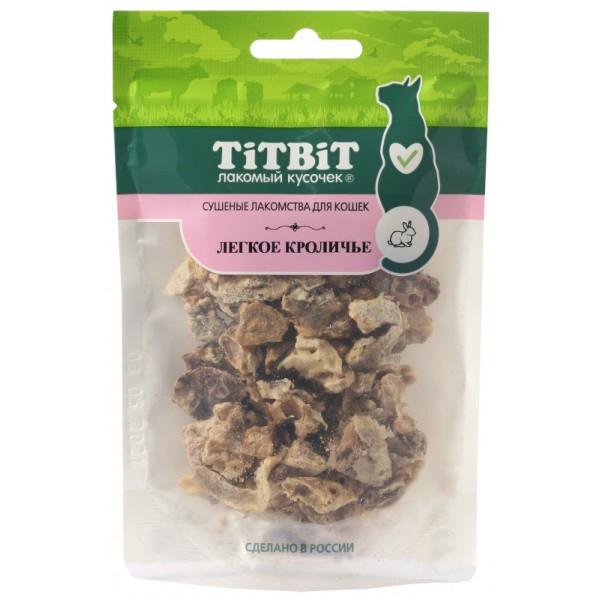 TiTBiT лакомство для кошек легкое кроличье сушеное - 10 г