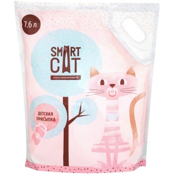 Smart Cat впитывающий силикагелевый наполнитель с ароматом детской присыпки - 7,6 л (3,32 кг)