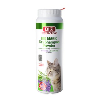 BioPetActive Bio Magic сухой шампунь для кошек с экстрактом лаванды и розмарина - 150...