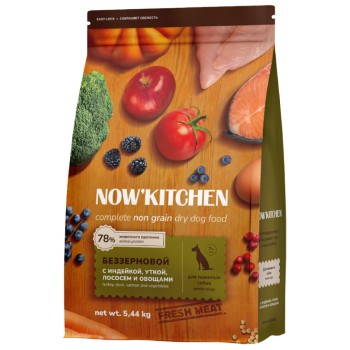 NOW' Kitchen сухой беззерновой корм для собак старше 7 лет, со свежей индейкой, уткой...