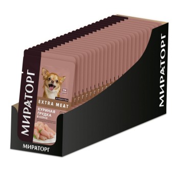 Мираторг Winner Extra Meat влажный корм для взрослых собак мелких пород с чувствительным пищеварением,...