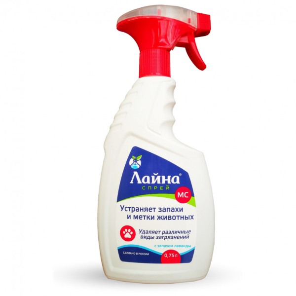 Спрей от запаха и меток животных Лайна МС с запахом лаванды 750 мл