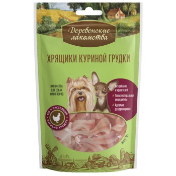 Деревенские лакомства для мини-пород Хрящики куриной грудки - 30 г