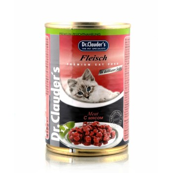 Dr.Clauder`s влажный корм для взрослых кошек с мясом, в консервах - 415 г х...