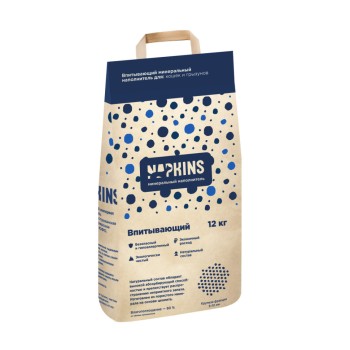 NAPKINS впитывающий наполнитель для кошачьего туалета из диатомита, крупная фракция - 24 л (12...