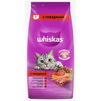 Whiskas Вкусные подушечки с нежным паштетом, сухой корм для взрослых кошек, Аппетитный обед с...