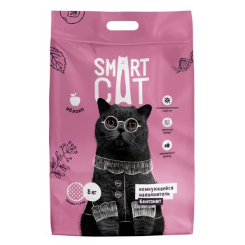 Smart Cat комкующийся наполнитель для кошачьего туалета, глиняный с ароматом яблока - 8 кг