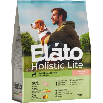Elato Holistic Lite полнорационный сухой корм для взрослых собак всех пород, с кроликом и...