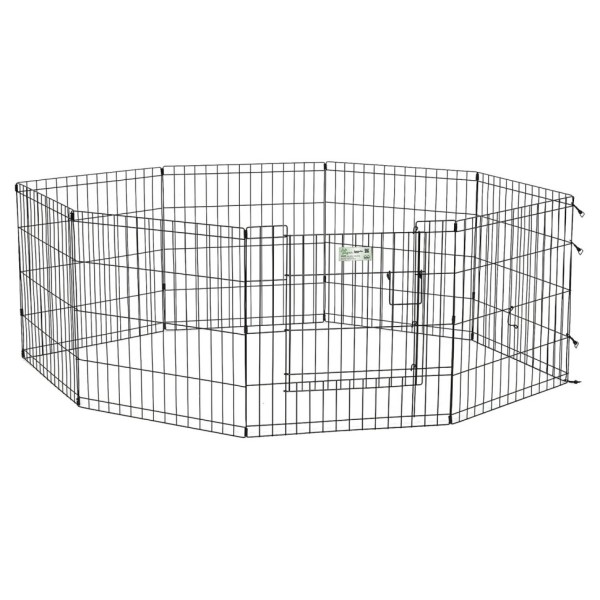 MidWest вольер Life Stages 8 панелей с дверью-MAXLock черный 61х61 см