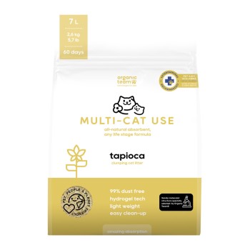 Organic Team Multi-cat Use комкующийся наполнитель для кошачьего туалета для котят и кошек из...