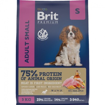 Brit Premium Dog Adult Small сухой корм для взрослых собак мелких пород с курицей...