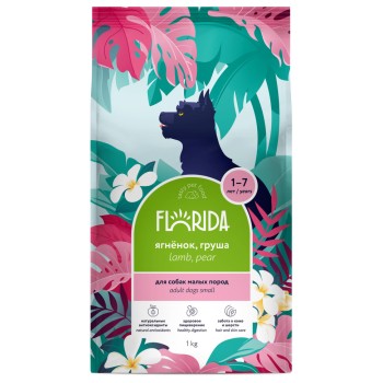 Florida сухой корм для взрослых собак мелких пород с ягненком и грушей - 1...