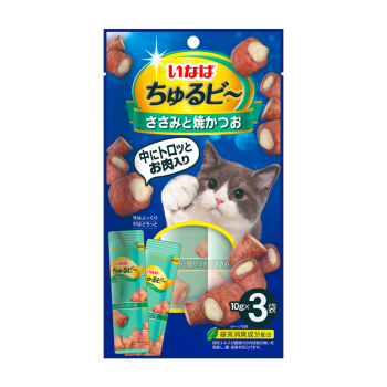 Inaba Churu Bee лакомство запеченные трубочки для взрослых кошек с куриным филе и тунцом...