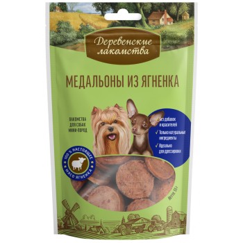 Деревенские лакомства для мини-пород Медальоны из ягненка - 55 г