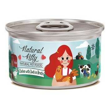 Pettric Natural Kitty влажный корм для взрослых кошек курица с уткой в бульоне, в...