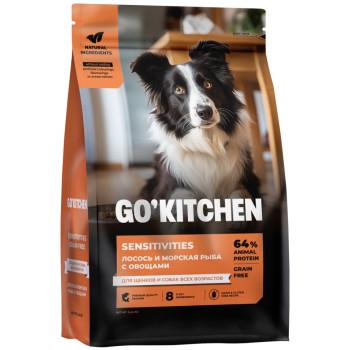 Go' Kitchen SENSITIVITIES Grain Free сухой беззерновой корм для щенков и собак с чувствительным...