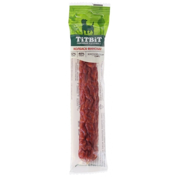 TiTBiT "Золотая коллекция" лакомство для собак колбаса Финская - 30 г
