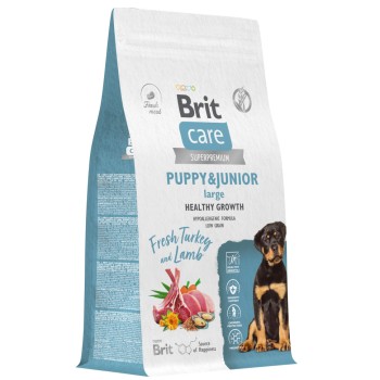 Brit Care Dog Puppy&Junior L Healthy Growth сухой корм для щенков крупных пород, с...