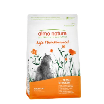 Almo Nature Life Maintenance сухой корм для взрослых кошек и коричневым рисом, со свежей...