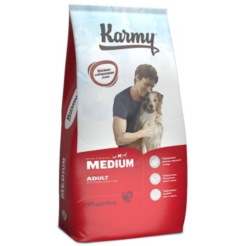 Karmy Medium Adult сухой корм для взрослых собак средних пород старше 1 года с...