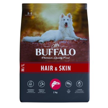 Mr.Buffalo Hair & Skin Care полнорационный сухой корм для взрослых собак всех пород, для...