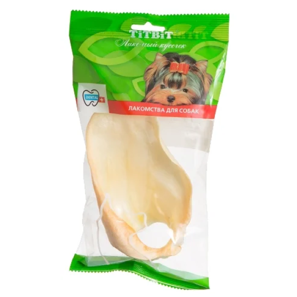 TiTBiT лакомство для собак ухо говяжье 1