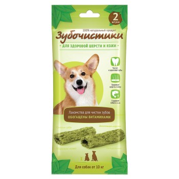 Деревенские лакомства Зубочистики "Авокадо" лакомство с витаминами для собак средних пород 10-25 кг -...