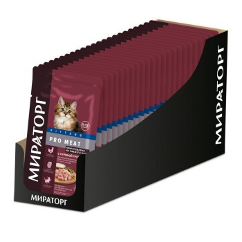 Мираторг Pro Meat влажный корм для котят с куриной грудкой - 80 г х...