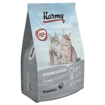 Karmy Maine Coon Kitten сухой корм для котят породы мейн кун с индейкой -...